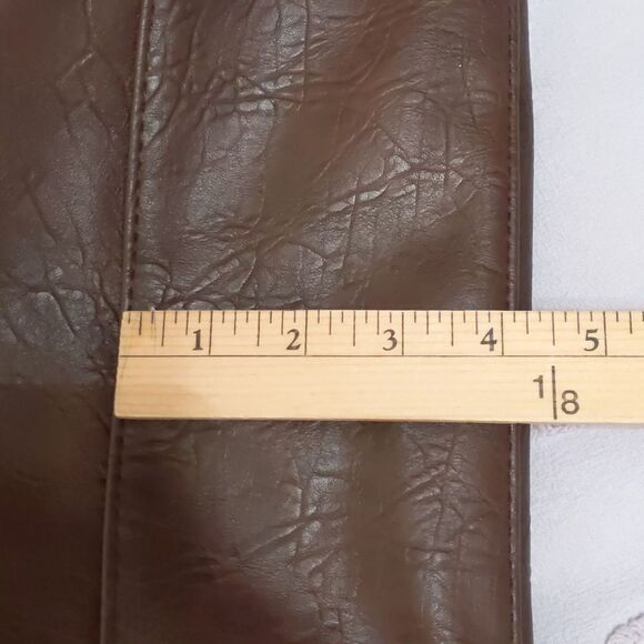 WEIMEIBAIGE Brown Vegan Leather Tote Bag Shoulder Purse Large - Picture 10 of 10